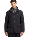 THE LOOKContrast collar and placket underlayDouble stand collarFront snap, zip and buckle closuresLong sleevesChest zip pockets Front flap pocketsQuilted liningVented hemTHE FITAbout 29 from shoulder to hemTHE MATERIALBody: nylon/viscoseContrast: nylon/cottonFill: polyesterFully linedCARE & ORIGINDry cleanImportedThis item was originally available for purchase at Saks Fifth Avenue OFF 5TH stores. 