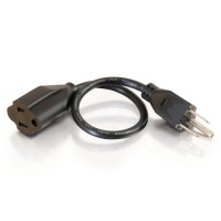 C2G / Cables to Go 03137 18 AWG Outlet Saver Power Extension Cord NEMA 5-15R to NEMA 5-15P (1 Foot/0.30 Meters) Black C2G / Cables to Go 03137 18 AWG Outlet Saver Power Extension Cord NEMA 5-15R to NEMA 5-15P (1 Foot/0.30 Meters) Black