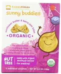 Happy Times Sunny Buddies, Sunflower Butter and Berry Jam Bites, 3.5-Ounce Package (Pack of 6) Happy Times Sunny Buddies, Sunflower Butter and Berry Jam Bites, 3.5-Ounce Package (Pack of 6)
