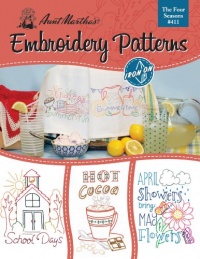 Aunt Martha's Four Seasons Embroidery Transfer Pattern Book Kit Aunt Martha's Four Seasons Embroidery Transfer Pattern Book Kit
