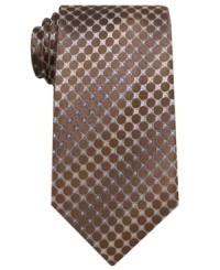 Get your morning coffee on with the rich neutral tone of this Geoffrey Beene tie. Get your morning coffee on with the rich neutral tone of this Geoffrey Beene tie.