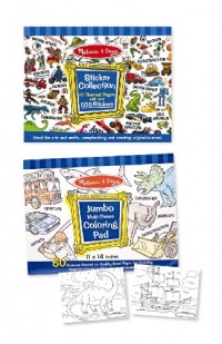 Melissa & Doug Boys Coloring / Sticker Pad Bundle