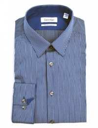 Calvin Klein STEEL Slim Fit Non Iron Striped Dress Shirt Calvin Klein STEEL Slim Fit Non Iron Striped Dress Shirt