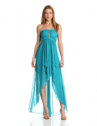 laundry BY SHELLI SEGAL Women's Strapless Cascade Hi-Low Gown, Bliss, 10 laundry BY SHELLI SEGAL Women's Strapless Cascade Hi-Low Gown, Bliss, 10