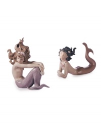 From under the sea to your living room shelf, the Illusion mermaid figurine from Lladro evokes another world entirely in handcrafted porcelain. Shown left. From under the sea to your living room shelf, the Illusion mermaid figurine from Lladro evokes another world entirely in handcrafted porcelain. Shown left.