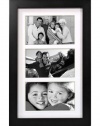 Malden Linear Wood Matted 5x7 Collage Black Picture Frame