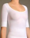 SPANX On Top Elbow Sleeve Scoop Neck Top (1012) L/White