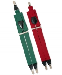 Brighten up your boardroom look with these vibrant suspenders from Club Room.