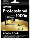 Lexar Professional 1000x 32GB CompactFlash Card 2-Pack LCF32GCTBNA10002