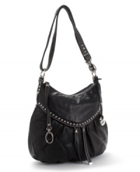 This good looking, studded crossbody from Marc Ecko is sure to keep up with you all night long. This good looking, studded crossbody from Marc Ecko is sure to keep up with you all night long.