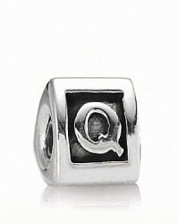 Add meaningful initials to your PANDORA bracelet with sterling silver alpha charms. Add meaningful initials to your PANDORA bracelet with sterling silver alpha charms.