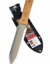 Tomita Japanese Hori Hori Garden Landscaping Digging Tool With 7-inch Stainless Steel Blade & Sheath, Natural Wood Handle