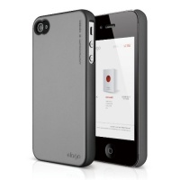 elago S4 Slim Fit 2 Case for iPhone 4/4S (Semigloss Metalic Dark Gray) - ECO PACK