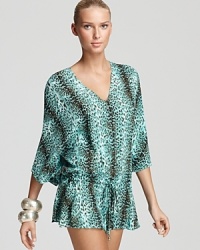 Take this season's animal print trend poolside with this printed cover up from ViX. In a bold spot-splashed pattern, this piece hints at your wild side. Take this season's animal print trend poolside with this printed cover up from ViX. In a bold spot-splashed pattern, this piece hints at your wild side.