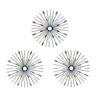 Fetco Home Décor Brinley Wall Art Piece, 12 by 12-Inch, Set of 3 Fetco Home Décor Brinley Wall Art Piece, 12 by 12-Inch, Set of 3