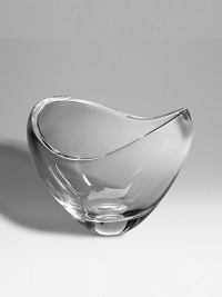 The slender slope of this crystal bowl makes it an elegant display piece. 6½H X 5½W X 5D Imported The slender slope of this crystal bowl makes it an elegant display piece. 6½H X 5½W X 5D Imported
