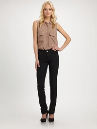 Stretchy skinnies with a dark wash and preppy-cool high waist. THE FITHigh rise, about 8Inseam, about 33THE DETAILSZip flyFive-pocket style44% rayon/29% cotton/25% cupro/2% polyurethaneMachine washImportedModel shown is 5'9 (175cm) wearing US size 4. Stretchy skinnies with a dark wash and preppy-cool high waist. THE FITHigh rise, about 8Inseam, about 33THE DETAILSZip flyFive-pocket style44% rayon/29% cotton/25% cupro/2% polyurethaneMachine washImportedModel shown is 5'9 (175cm) wearing US size 4.
