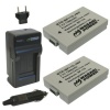 Wasabi Power Battery (2-Pack) and Charger for Canon BP-110, CG-110 and Canon VIXIA HF R20, HF R21, HF R200