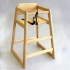 LA Baby Commercial/Restaurant Wooden High Chair, Natural