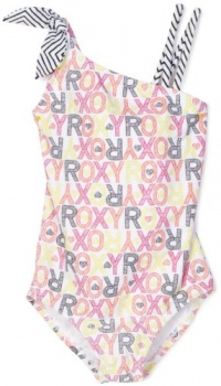 Roxy Kids Girls 2-6x Teenie Wahine One Sided Knotted One Piece Suit, Multi-Colored, 5 Roxy Kids Girls 2-6x Teenie Wahine One Sided Knotted One Piece Suit, Multi-Colored, 5