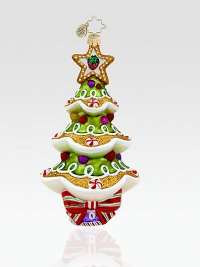 Crafted of hand-painted, glimmering European glass, this tree ornament is bound to become a family heirloom. Hand-blownHand-painted6 highMade in Poland Crafted of hand-painted, glimmering European glass, this tree ornament is bound to become a family heirloom. Hand-blownHand-painted6 highMade in Poland
