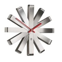 Umbra Ribbon Stainless Steel Wall Clock Umbra Ribbon Stainless Steel Wall Clock