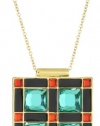 Kate Spade New York Levitt Squares Mulit-Colored Pendant Necklace