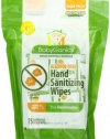 BabyGanics Alcohol Free Hand Sanitizer Wipes, Light Citrus Scent, 75-Count