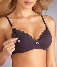 Elle Macpherson Intimates Light of The Moon Wire-Free Nursing T-Shirt Bra, 32D, Aubergine Elle Macpherson Intimates Light of The Moon Wire-Free Nursing T-Shirt Bra, 32D, Aubergine