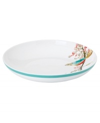Make any meal sing with a splash of bright watercolor-inspired birds and florals the Chirp dinnerware and dishes collection from Lenox Simply Fine. Built for lasting luster and strength, this individual pasta bowl goes from oven to freezer to dishwasher to the table. Make any meal sing with a splash of bright watercolor-inspired birds and florals the Chirp dinnerware and dishes collection from Lenox Simply Fine. Built for lasting luster and strength, this individual pasta bowl goes from oven to freezer to dishwasher to the table.