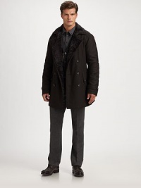 Lightly textured jersey trouser with a center stitched crease for a crisp, tailored finish.Flat-front styleSide slash, back welt pocketsInseam, about 3269% viscose/26% nylon/5% elastaneDry cleanImported Lightly textured jersey trouser with a center stitched crease for a crisp, tailored finish.Flat-front styleSide slash, back welt pocketsInseam, about 3269% viscose/26% nylon/5% elastaneDry cleanImported