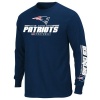 New England Patriots Majestic Primary Receiver IV Long Sleeve T-Shirt - Navy