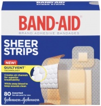 Band-Aid Brand Adhesive Bandages, Sheer, 80 Count (Pack of 2)