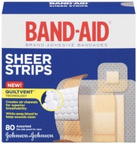 Band-Aid Brand Adhesive Bandages, Sheer, 80 Count (Pack of 2) Band-Aid Brand Adhesive Bandages, Sheer, 80 Count (Pack of 2)