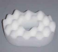 Ear Protector - Donut shaped, convoluted polyrethane foam raises the ear from the bed allowing air passage, drainage, and the protection from bed sores. Donuts are packaged each and are not covered. Sold singly. Ear Protector - Donut shaped, convoluted polyrethane foam raises the ear from the bed allowing air passage, drainage, and the protection from bed sores. Donuts are packaged each and are not covered. Sold singly.