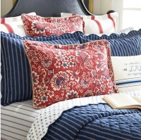 Lauren by Ralph Lauren Villa Martine Floral Red STANDARD Pillow Sham Lauren by Ralph Lauren Villa Martine Floral Red STANDARD Pillow Sham