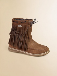 Retro-inspired fringe lends unstoppable style to these ultra-cool, side zip leather boots for your little one's feet.Side zipperLeather upperSynthetic/leather liningSuede solePadded insoleImported Retro-inspired fringe lends unstoppable style to these ultra-cool, side zip leather boots for your little one's feet.Side zipperLeather upperSynthetic/leather liningSuede solePadded insoleImported