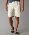Double pleats add a refined element to a pair of casually classic shorts from Dockers.