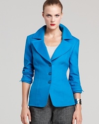 A vivid palette accentuates the clean lines and sharp tailoring of a BASLER jacket, featuring a textured camelhair silhouette for a style that looks as good it feels. A vivid palette accentuates the clean lines and sharp tailoring of a BASLER jacket, featuring a textured camelhair silhouette for a style that looks as good it feels.