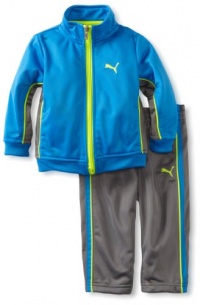 Puma - Kids Baby-Boys Infant Tricot Track Set, Blue, 24 Puma - Kids Baby-Boys Infant Tricot Track Set, Blue, 24