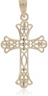 Duragold 14k Yellow Gold Mini Lacy Cross Charm Duragold 14k Yellow Gold Mini Lacy Cross Charm