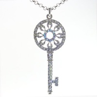 DaisyJewel Tiffany & Co. Inspired Crystal Key Necklace DaisyJewel Tiffany & Co. Inspired Crystal Key Necklace