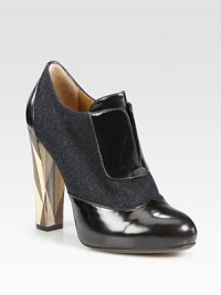 Impeccably-crafted leather design mixed with a fine wool blend, elevated by a tall wooden heel. Painted wooden heel, 4½ (115mm)Hidden wooden platform, ½ (15mm)Compares to a 4 heel (100mm)Wool blend and leather upperLeather lining and solePadded insoleMade in ItalyOUR FIT MODEL RECOMMENDS ordering one half size up as this style runs small. Impeccably-crafted leather design mixed with a fine wool blend, elevated by a tall wooden heel. Painted wooden heel, 4½ (115mm)Hidden wooden platform, ½ (15mm)Compares to a 4 heel (100mm)Wool blend and leather upperLeather lining and solePadded insoleMade in ItalyOUR FIT MODEL RECOMMENDS ordering one half size up as this style runs small.