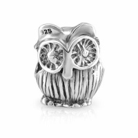 Chuvora Sterling Silver Big Eyes Owl Bead Charm Fits Pandora Bracelet Chuvora Sterling Silver Big Eyes Owl Bead Charm Fits Pandora Bracelet