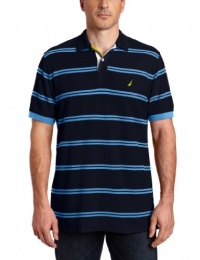 Nautica Men's Short Sleeve Stripe Polo