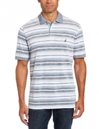Nautica Men's Short Sleeve Striped Oxford Polo Nautica Men's Short Sleeve Striped Oxford Polo