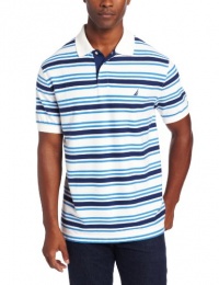 Nautica Men's Short Sleeve Stripe Polo Nautica Men's Short Sleeve Stripe Polo