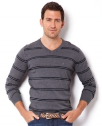 This lightweight sweater from Nautica is a versatile addition to your summer or fall style. This lightweight sweater from Nautica is a versatile addition to your summer or fall style.
