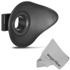 Rubber Eyepiece Eyecup for CANON Rebel (T3i T3 T2i T1i XTi XT XSi XS), CANON EOS (1100D 600D 550D 500D 450D 400D 350D 300D) + MagicFiber Microfiber Lens Cleaning Cloth