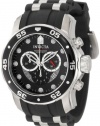 Invicta Men's 6977 Pro Diver Collection Chronograph Black Dial Black Polyurethane Watch